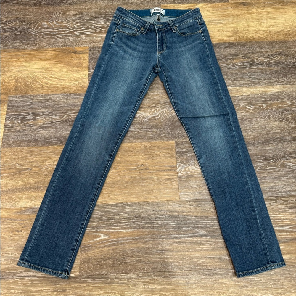PAIGE Dark Blue Straight Leg Women's Jeans